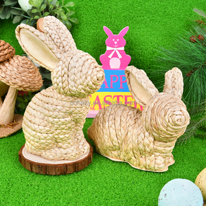 New Products <b>Easter</b> Bunny Decorations Hand-Knitted Cattail Creative Home Crafts <b>Ornaments</b> - Product Image 2