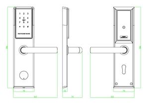 Chúng Tôi ANSI Lỗ Mộng 304 Thép Không Gỉ Điện Tử Thẻ <span class=keywords><strong>Swipe</strong></span> Bluetooth Mật Khẩu Khách Sạn Cửa Khóa Với Ttlock Từ Xa Mở Khóa - Product Image 4