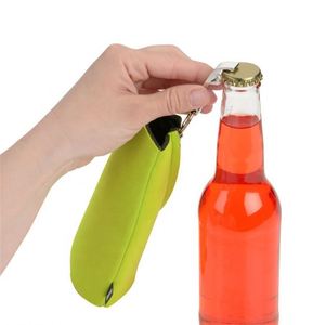 Housse isotherme portable en néoprène avec logo personnalisé et ouvre-bouteille intégré pour bouteilles de bière - Product Image 4