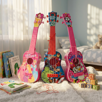 21 Inch Cartoon Ukulele Toy Musical Instrument Plastic Kids Guitar for Learning Play and Gift 21 Inch Cartoon Ukulele Toy Music