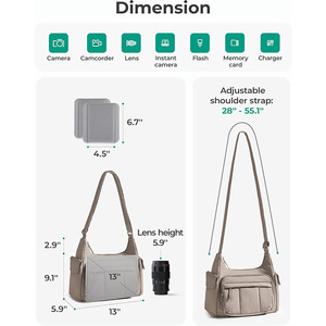 Nouveau <span class=keywords><strong>sac</strong></span> à bandoulière pour appareil photo imperméable et moelleux, <span class=keywords><strong>sac</strong></span> à bandoulière quotidien avec poche, étui de protection pour appareil photo numérique - Product Image 4