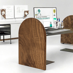 Porte-livres personnalisés en noyer noir américain massif, coins arrondis sécurisés pour les enfants, organisateur de bureau vertical minimaliste - Product Image 3