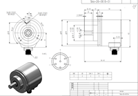Encodeur absolu monocycle 16 bits série CAN haute performance, diamètre 58 mm et arbre 10 mm