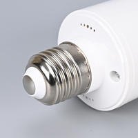 E27 Dudukan Lampu Remote Kontrol Nirkabel Sakelar Timer Pintar Jam Dapat Diatur AC 85-165V Sekrup Plastik Dudukan Bohlam Multi-lampu