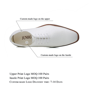 Chaussures Oxford classiques pour hommes grandes tailles 37-48, blanches et noires, pour mariage - Product Image 3