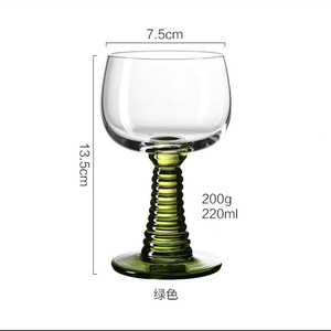 Copa de cristal tintado estilo retro francés popular al por mayor para <span class=keywords><strong>vino</strong></span> <span class=keywords><strong>dulce</strong></span> y <span class=keywords><strong>vino</strong></span> espumoso - Product Image 6
