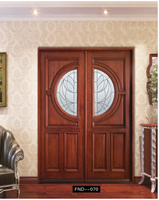 Balançoire ronde rustique brun fini Surface acajou bois dur bois dur extérieur extérieur extérieur double porte