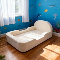 Nouveau 2026 – Canapé-lit carré moderne une place pour tout-petit, matelas personnalisé, barrières de sécurité, tout en mousse écologique, idéal pour hôpitaux