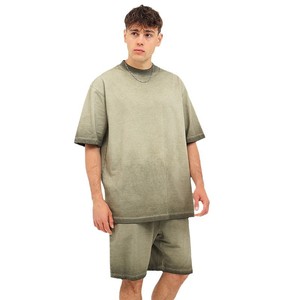 Conjunto de Camisetas de Cuello Redondo para Hombre, 100% Algodón, Corte Holgado, Uso Diario, Tejido Fino Lavado al Agua - Product Image 3