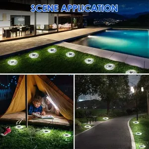 Lampe solaire à LED IP65 pour extérieur, jardin, terrasse, éclairage encastré, spot solaire enterré, décoration de jardin - Product Image 6