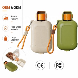 Große Kapazität 2-in-1 Tragbare Hunde-Reisewasserflasche Futterbehälter für Outdoor-Spaziergänge Faltbarer Haustier-Fütterungsbecher - Product Image 1
