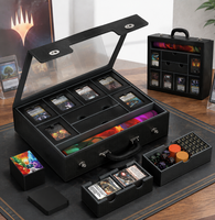 Boîte de rangement pour cartes TCG, grande capacité modulaire 9-en-1, pour plusieurs joueurs, avec dés, adaptée aux jeux de cartes