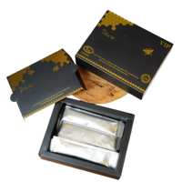 Nouveautés en gros, boîtes en carton ondulé de luxe ETU Max Honey pour miel de ginseng VIP, boîtes avec revêtement UV et gaufrage