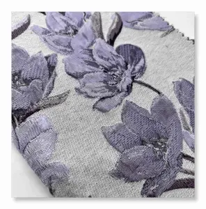 Commercio all'ingrosso tela di poliestere viola tulipano borsa Jacquard scarpa superiore tovaglia tessuto Jacquard tessuto