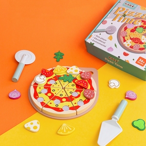 Jeu d'imitation alimentaire pour enfants, fête à la <span class=keywords><strong>pizza</strong></span>, ensemble de 6 tranches de <span class=keywords><strong>pizza</strong></span> réaliste avec différents garnitures - Product Image 2