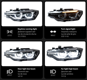Faros Delanteros Láser de Doble Color 6000K 36W para Serie 3 F30/F35 2012-2015 DRL Amarillo y Blanco 12V Nuevo Plug & Play - Product Image 2