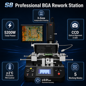 Máquina <span class=keywords><strong>de</strong></span> Reparación <span class=keywords><strong>de</strong></span> Placas Base Wisdomshow S8 WDS-620, Estación <span class=keywords><strong>de</strong></span> Retrabajo BGA IR <span class=keywords><strong>de</strong></span> 3 Zonas, Alineación Óptica CCD, Equipos <span class=keywords><strong>de</strong></span> Soldadura <span class=keywords><strong>de</strong></span> PCB - Product Image 5