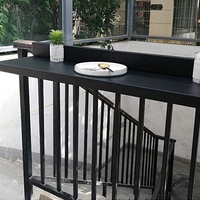 Table d'appoint d'extérieur, balcon, Table pliante suspendue, plate-forme réglable, Patio, Table de jardin, Bar, comptoir, Table d'extérieur