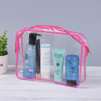 Sac de rangement transparent en PVC avec fermeture éclair pour cosmétiques, maquillage, bijoux, DIY, shopping, petit format, personnalisable