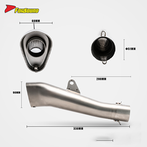 Échappement complet Torch pour <span class=keywords><strong>CRF</strong></span> <span class=keywords><strong>110</strong></span>, en alliage de titane, avec collecteur avant et intermédiaire, échappement tout-terrain, compatible avec les modèles 2013-2026 - Product Image 4