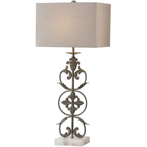 Lámpara de mesa de coral blanco Base de cristal Lámpara de escritorio E27 Lámpara de hotel de mar - Product Image 3