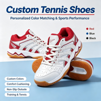 Chaussures de tennis de luxe personnalisées, empeigne en mesh, saison printemps, confort, amorti, antidérapantes, pour l'entraînement et la compétition