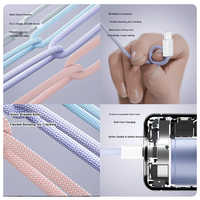 Kabel USB C ke 8 Pin Nylon Braided 20W PD Pengisian Cepat Kabel Data untuk iPhone 8 X 11 12 13 14 Pro Max iPad 1M 1.5M 2M OEM ODM