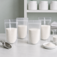 Sachet Doypack Résistant à l'Humidité Transparent Dépoli avec Fermeture Éclair, Qualité Alimentaire, Refermable, à Encoche de Déchirement, pour Poudre Nutritionnelle