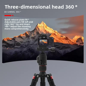 Mini trípode de escritorio Trípode de cámara de aluminio de 20 "con cabeza de bola de 360 ° Placas QR tipo <span class=keywords><strong>Arca</strong></span> para videocámara de cámara DSLR - Product Image 4