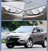 Pour Hyundai IX35 Tucson 2009 2010 2011 2012 Cache de lentille de phare transparent Remplacement de la coque de phare avant Halogène Xénon Verre