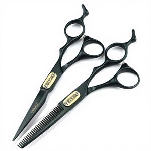 Ciseaux de coiffure professionnels XY-11 vert foncé de 6,0 pouces avec finition laquée, couleur vive et lames plates à pointe affûtée - Product Image 1