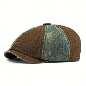 Boina de Algodón Lavado Estilo Japonés Vintage para Mujer, Gorra Newsboy de Mezclilla con 8 Paneles y Diseño Personalizado de Moda Urbana - Product Image 6