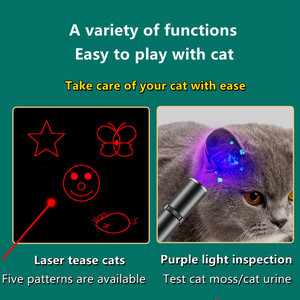 Bán Chạy 2022 Phát Hiện Ánh Sáng Tím Mèo Cưng Rêu 5 Mẫu Bút Laser Có Thể Sạc Lại USB Mèo Trêu Chọc Con Trỏ Laser Đồ Chơi Màu Đen - Product Image 4