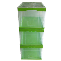 Boîte de rangement pliable en plastique recyclable 60x40cm, capacité 60L, pour chaussettes