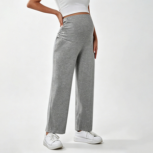 <span class=keywords><strong>Pantalon</strong></span> de maternité personnalisé pour femme, taille ajustable, coupe <span class=keywords><strong>ample</strong></span> et douce, avec poches, pour toutes les étapes de la <span class=keywords><strong>grossesse</strong></span> - Product Image 5