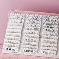 Autocollants à grand format repositionnables, lettrage en relief doré, languettes de Bible laminées pour femmes et hommes