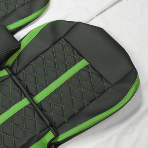GANEha diseñado una nueva funda de asiento de color negro- verde, adecuada para Volkswagen Golf, una funda de asiento universal de cuero sintético para las cuatro estaciones. - Product Image 3