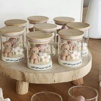 Bougies parfumées à la soja personnalisées uniques en gros, cadeaux de baby shower, bougies ours en peluche bleues pour invités, souvenir, cadeau d'anniversaire