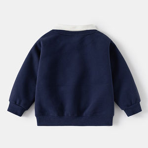 Sudadera Polo para Niños, Primavera 2026, Nuevo Estilo, Sudadera de Manga Larga para Niños Grandes, Sudadera de Manga Larga con Contraste de Color - Product Image 6