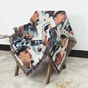 Moq 1pcs nhanh chóng tùy chỉnh Chris Nâu tấm thảm dệt chăn ném thảm và độc đáo tùy chỉnh chăn - Product Image 3