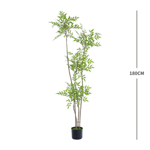 Planta Artificial de Nandina Domestica en Maceta, Decoración para Interiores, Hogar, Oficina, Jardín, Árboles Artificiales, Plantas Falsas - Product Image 4