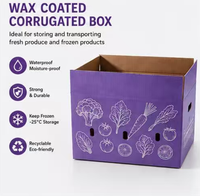 Wax-gecoate kartonnen doos, waterdichte gewaxte doos voor de verzending van zeevruchten en groenten, doos met gewaxte coating voor diepvriesproducten in de koudeketen