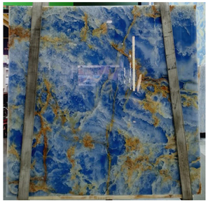<span class=keywords><strong>Carrelage</strong></span> mural en marbre <span class=keywords><strong>bleu</strong></span> naturel de conception moderne, grande dalle de marbre polie pour la décoration de villa Solution de conception graphique - Product Image 1