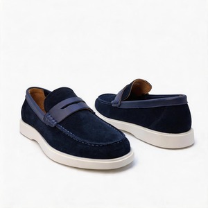 Mocasines de Cuero de Gamuza Hechos a Mano para Hombre, Zapatos Casuales de Negocios para Todas las Temporadas - Product Image 1