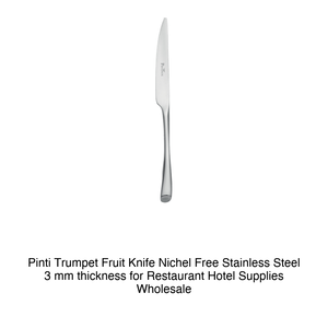 Couteau à fruits Pinti Trumpet, sans nickel, en acier inoxydable, épaisseur 3 mm, pour restaurants, hôtels, fournitures en gros - Product Image 2