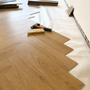 Plancher SPC moderne 8 mm étanche à chevrons européens, système de pose à clipser, en vinyle, idéal pour les mariages - Product Image 3