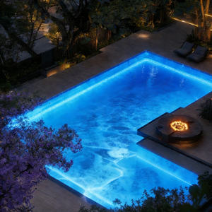 Projecteur <span class=keywords><strong>LED</strong></span> dynamique monocouleur 60 W à effet d'ondulation d'eau, étanche IP65 pour extérieur, lumière d'ambiance, publicité par vagues lumineuses - Product Image 4