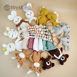 <span class=keywords><strong>Serie</strong></span> de Peluches de Animales Hechos a Mano - Lindos Conejitos de Dibujos Animados, Unicornios, Elefantes y Osos Amigurumi para la Comodidad del Bebé - Product Image 1
