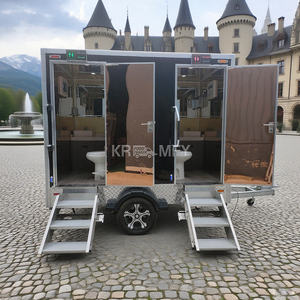 Remolques de Lujo para Baños, 2 Unidades, para Eventos al Aire Libre, Campamento Móvil, Baño, Ducha, Remolque de Inodoro para Camping con Asa Plegable - Product Image 3