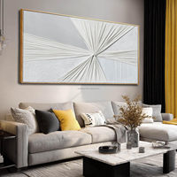 Grande toile abstraite encadrée, toile abstraite texturée 3D, œuvre d'art minimaliste, peinture d'art moderne, décoration murale pour salon